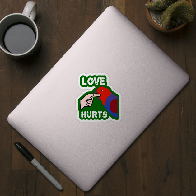 Love Hurts Eclectus Female Parrot Biting by Einstein Parrot